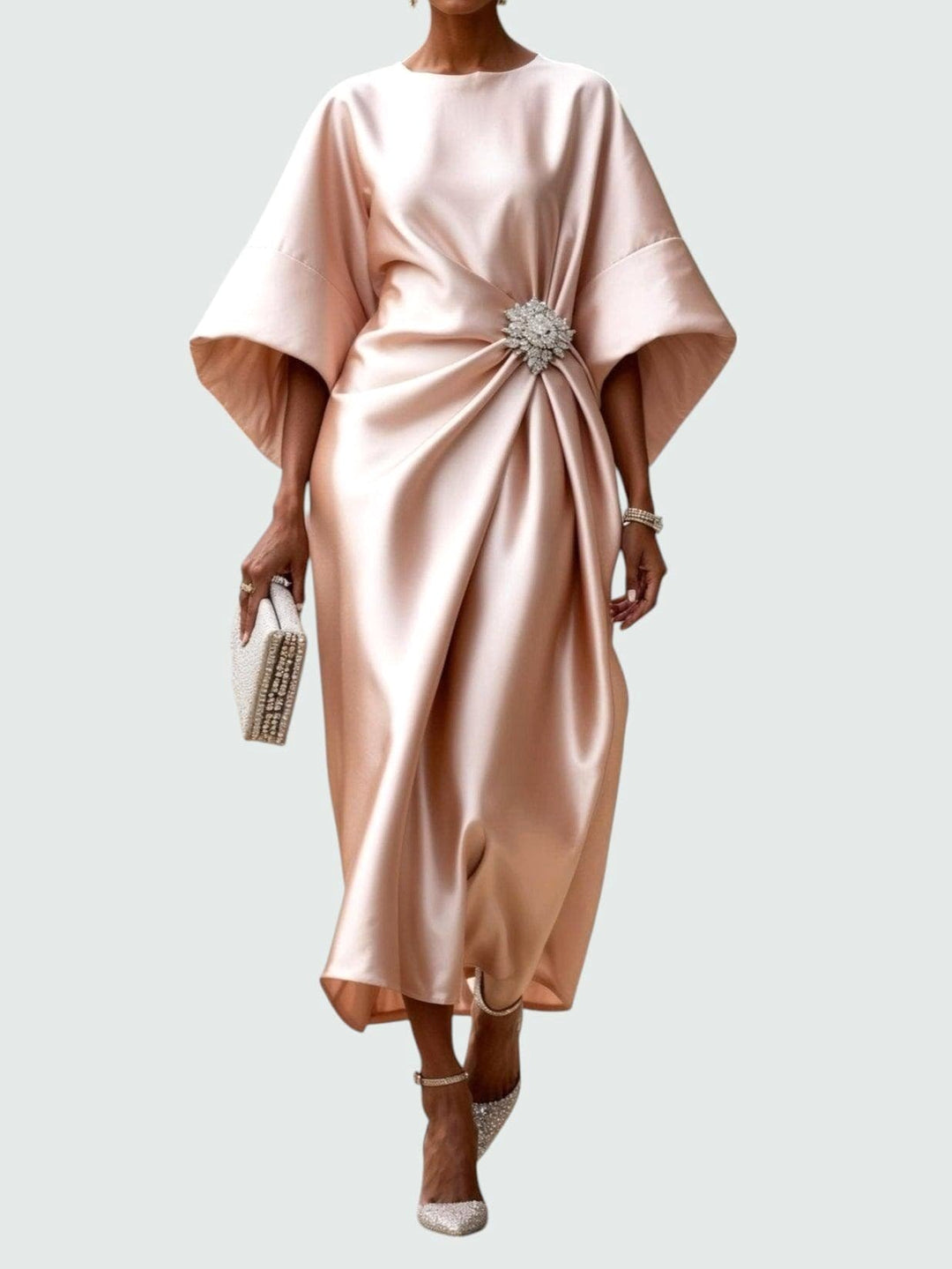 Heather | Women's Elegant Long Dress - Beige