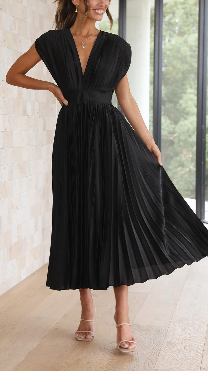 Heather | Women's Pleated Maxi Dress - image 15