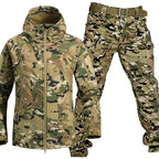 Theodore | Men's Softshell Hooded Jacket and Tactical Trousers, Two-Piece Outdoor Set | Animated Apparel