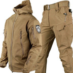 Theodore | Men's Softshell Hooded Jacket and Tactical Trousers, Two-Piece Outdoor Set | Animated Apparel