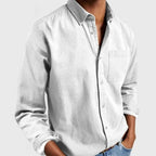 Henry | Men's Tailored Cotton Shirt, Smart Everyday Shirt | Animated Apparel | White