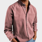 Henry | Men's Tailored Cotton Shirt, Smart Everyday Shirt | Animated Apparel | Salmon