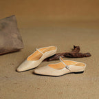 Holly | Women's Leather Mary Jane Mules, Pointed Toe Comfort Shoes | Animated Apparel