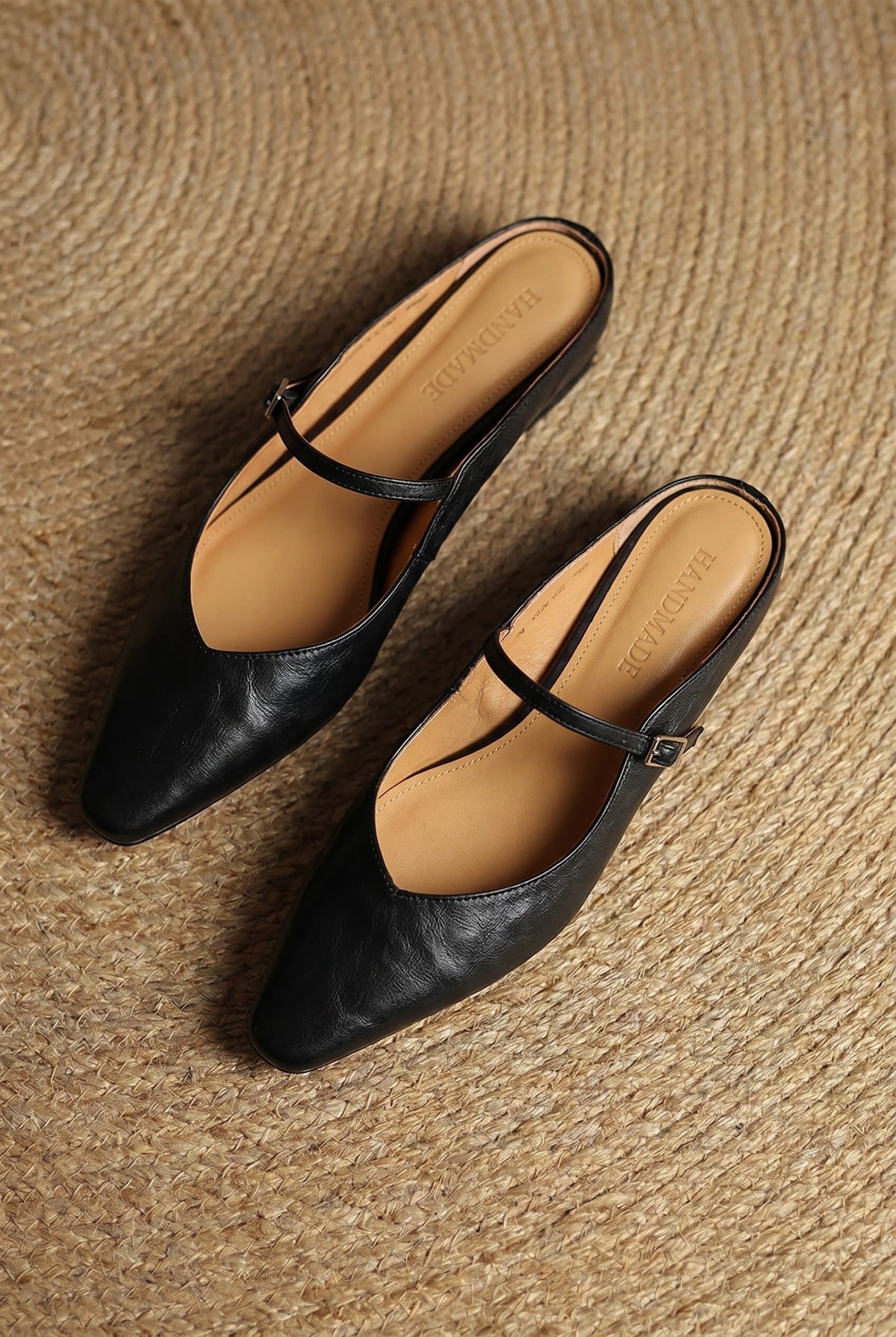 Holly | Women's Leather Mary Jane Mules, Pointed Toe Comfort Shoes | Animated Apparel