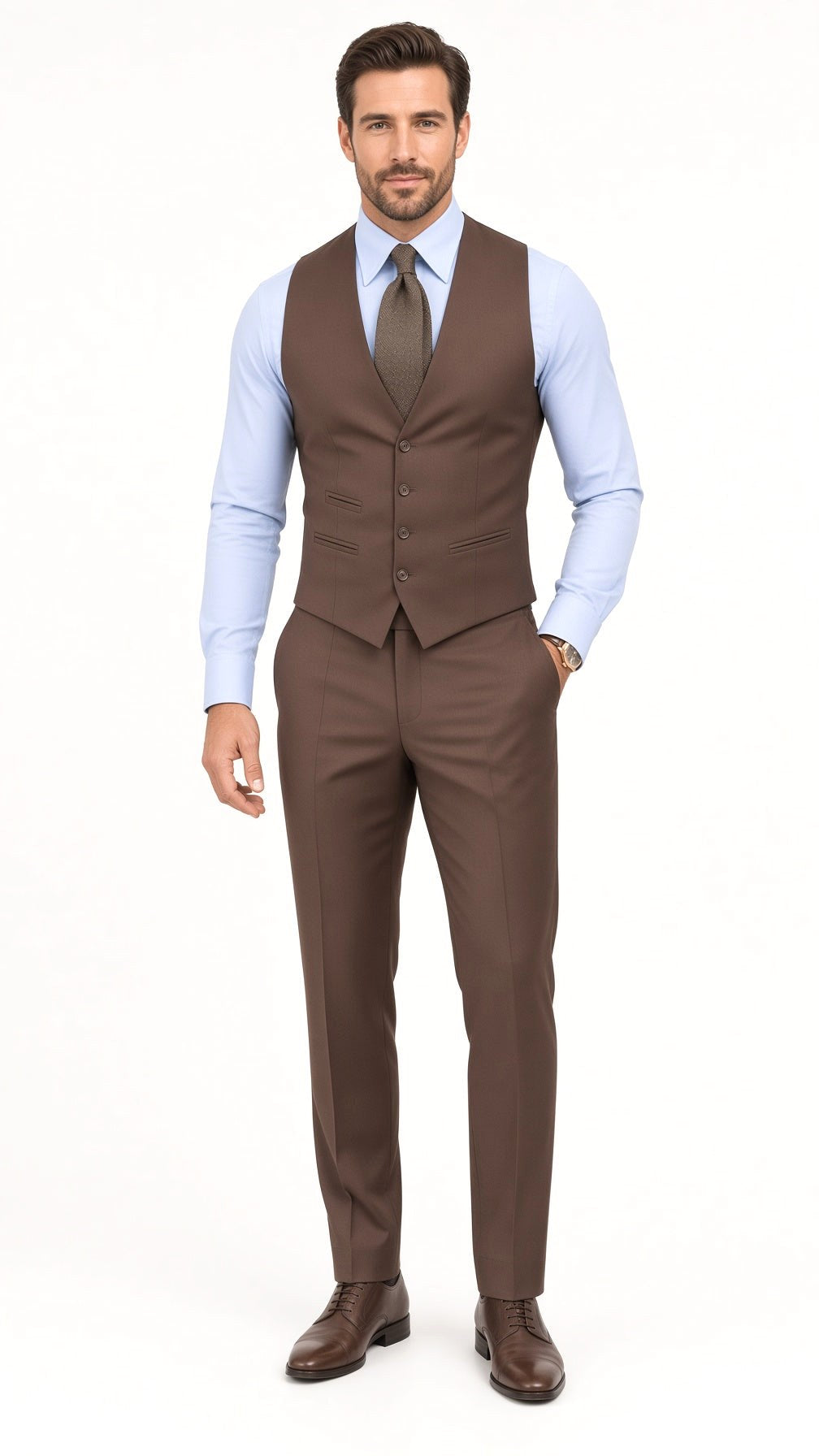 John | Men's Three-Piece Formal Suit, Classic Tailored Suit | Animated Apparel