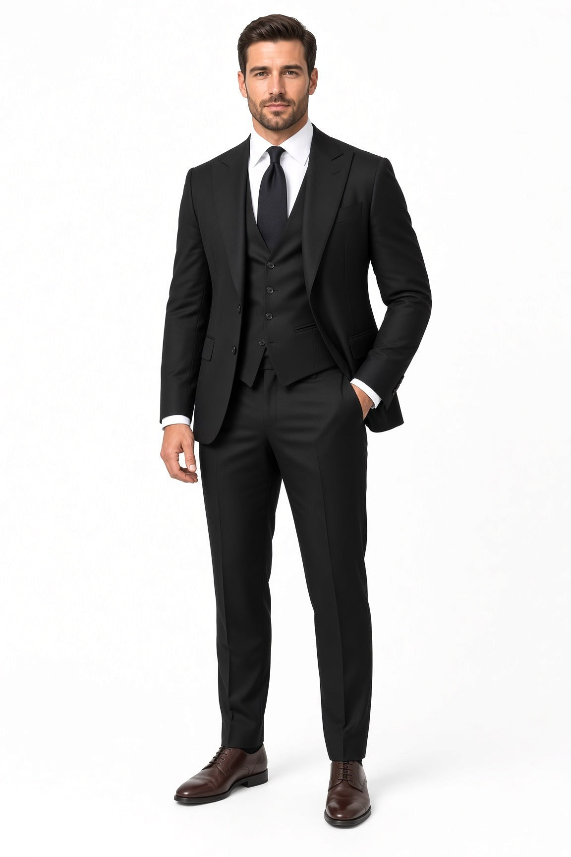John | Men's Three-Piece Formal Suit, Classic Tailored Suit | Animated Apparel