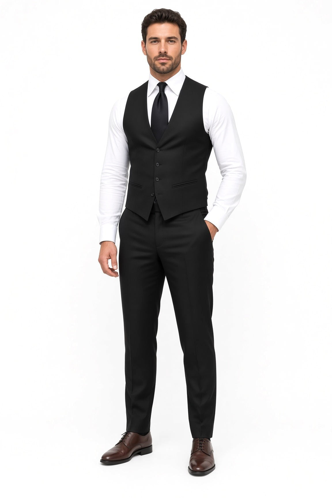 John | Men's Three-Piece Formal Suit, Classic Tailored Suit | Animated Apparel