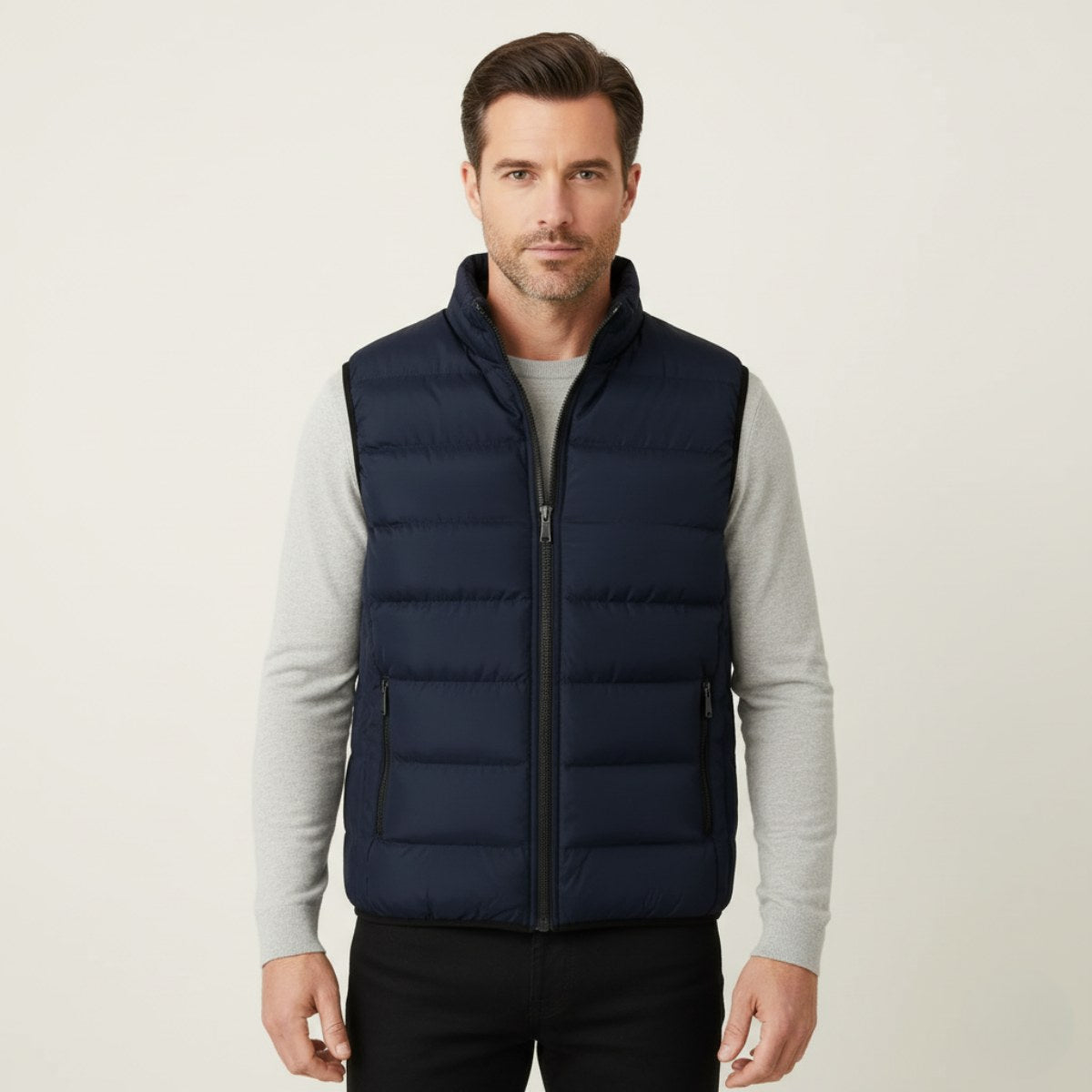 Hunter | Men's Quilted Puffer Gilet, Sleeveless Layering Gilet | Animated Apparel