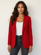 Imogen | Women's Tailored Blazer, Fitted Smart Jacket | Animated Apparel | Khaki