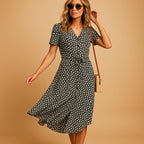 Ireland | Women's Button-Front Midi Dress - Black