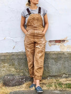 Iris | Women's Cotton Adjustable Dungarees, Functional Work Dungarees | Animated Apparel