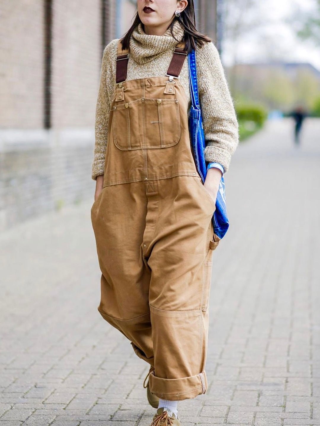 Iris | Women's Cotton Adjustable Dungarees, Functional Work Dungarees | Animated Apparel