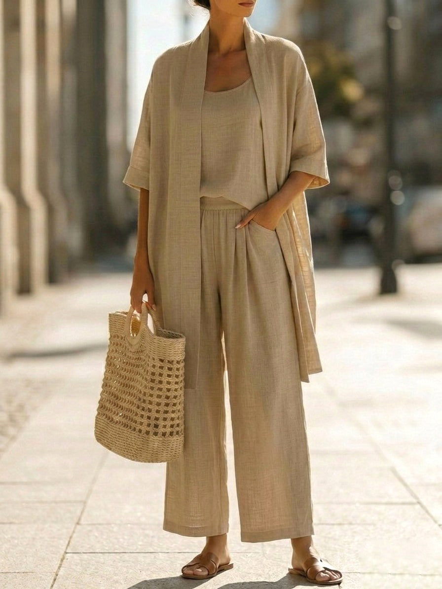 Isabella | Women's Linen-Cotton Three-Piece Set - image 4