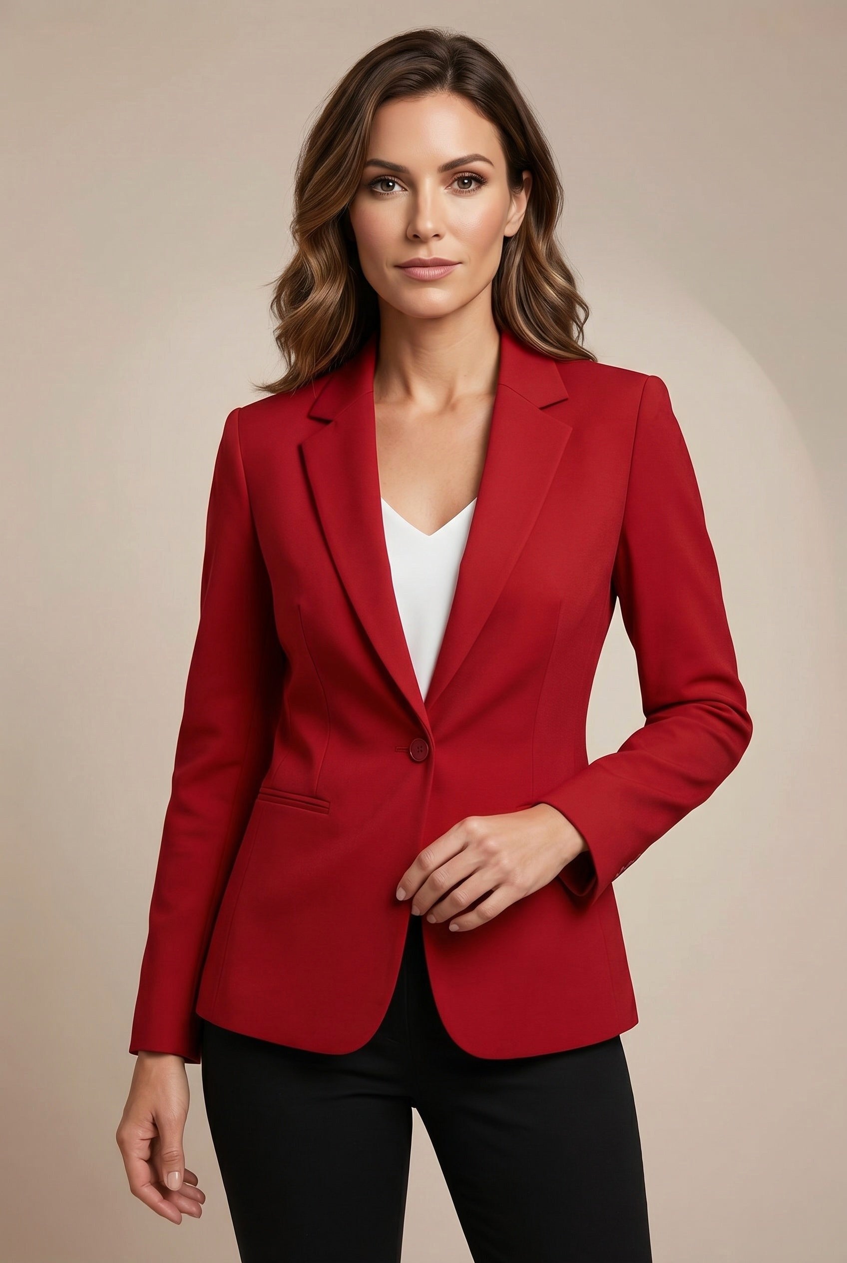 Isaline | Women's Tailored Blazer, Slim Fit Lapel Collar Trouser Suit | Animated Apparel
