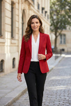 Isaline | Women's Tailored Blazer, Slim Fit Lapel Collar Trouser Suit | Animated Apparel