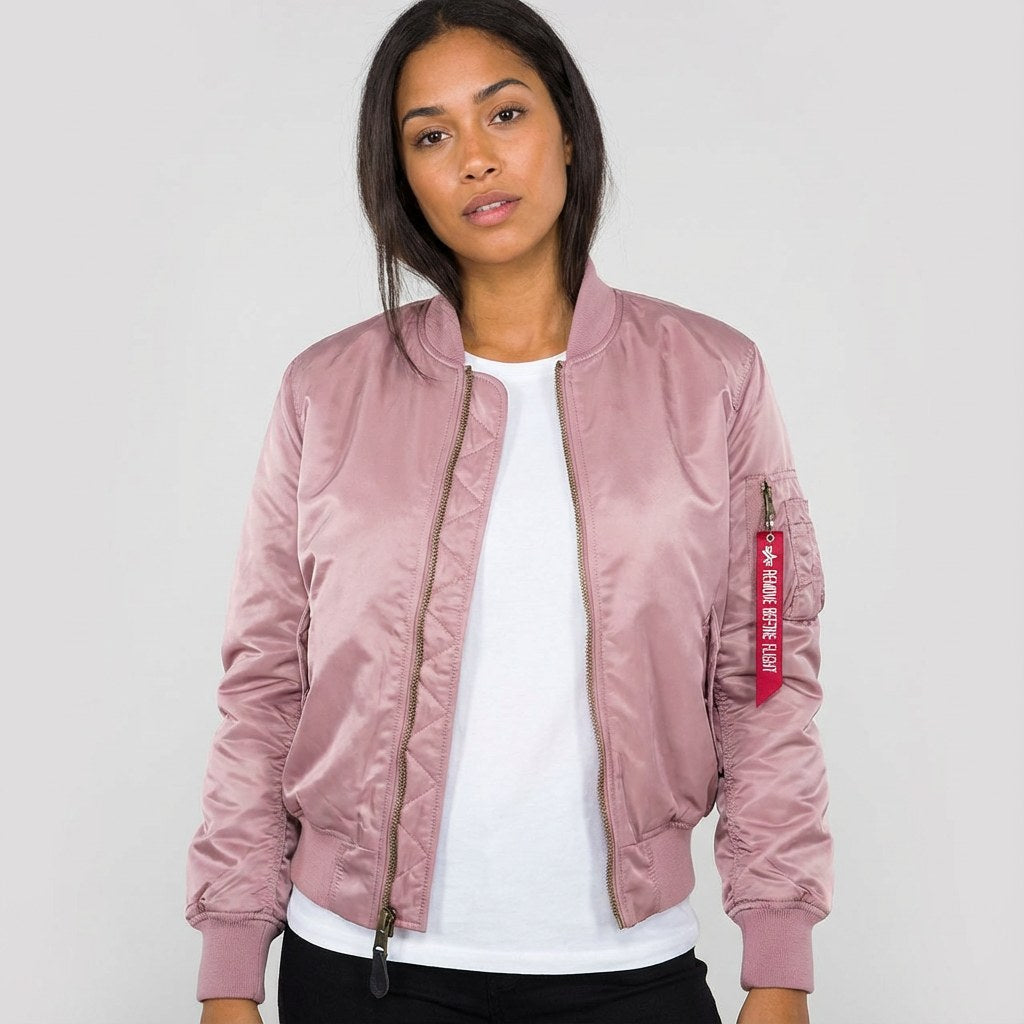 Isla | Women's Utility Bomber Jacket, Satin-Finish Autumn Jacket | Animated Apparel
