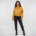 Isla | Women's Utility Bomber Jacket, Satin-Finish Autumn Jacket | Animated Apparel