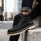 Jack | Men's Leather Work Boots, Lace-Up Anti-Slip Boots | Animated Apparel