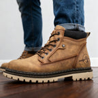 Jack | Men's Leather Work Boots, Lace-Up Anti-Slip Boots | Animated Apparel