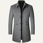 Jackson | Men's Wool Blend Tailored Coat, Longline Autumn Coat | Animated Apparel