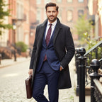 Jackson | Men's Wool Blend Tailored Coat, Longline Autumn Coat | Animated Apparel