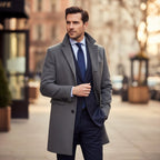 Jackson | Men's Wool Blend Tailored Coat, Longline Autumn Coat | Animated Apparel