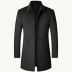 Jackson | Men's Wool Blend Tailored Coat, Longline Autumn Coat | Animated Apparel
