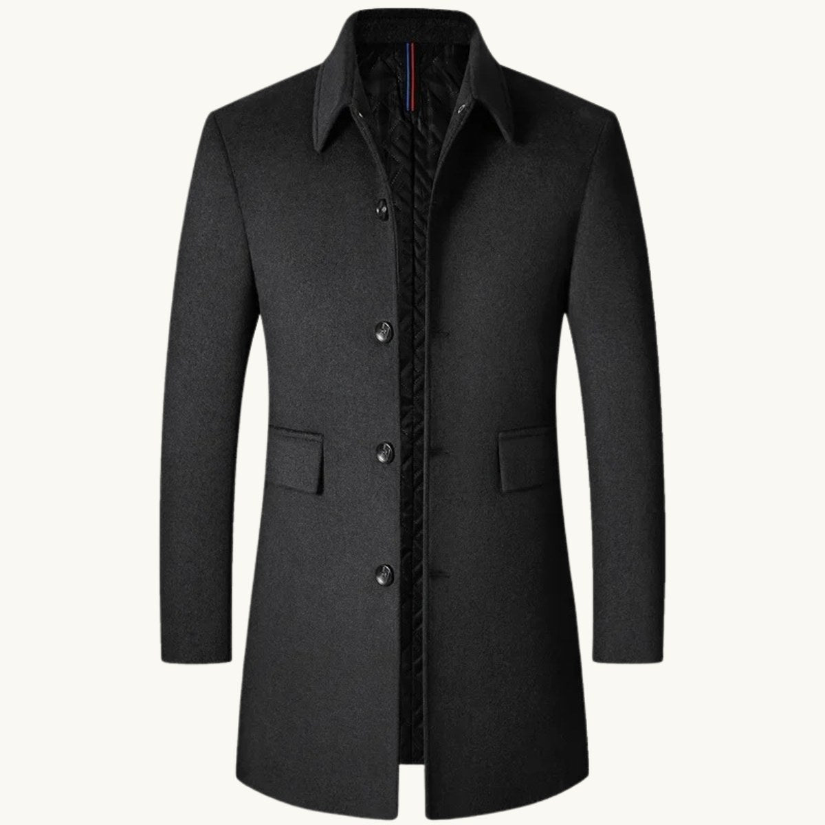 Jackson | Men's Wool Blend Tailored Coat, Longline Autumn Coat | Animated Apparel