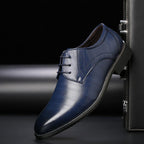 Carter | Men's Classic Lace-Up Leather Shoes, Formal Oxford Shoes | Animated Apparel