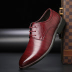 Carter | Men's Classic Lace-Up Leather Shoes, Formal Oxford Shoes | Animated Apparel