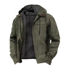 Jamie | Men's Hooded Full Zip Jacket, Lined Casual Jacket | Animated Apparel | Navy Blue