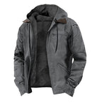 Jamie | Men's Hooded Full Zip Jacket, Lined Casual Jacket | Animated Apparel | Olive Green