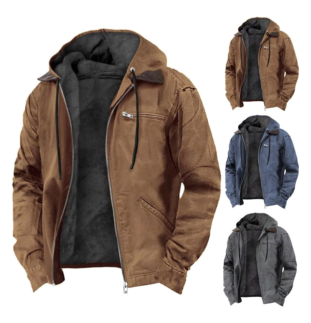 Jamie | Men's Hooded Full Zip Jacket, Lined Casual Jacket | Animated Apparel