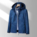 Janet | Women's Lightweight Waterproof Hooded Jacket, Practical Outdoor Jacket | Animated Apparel | Navy Blue
