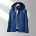 Janet | Women's Lightweight Waterproof Hooded Jacket, Practical Outdoor Jacket | Animated Apparel | Navy Blue