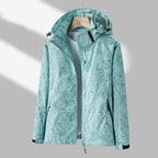 Janet | Women's Lightweight Waterproof Hooded Jacket, Practical Outdoor Jacket | Animated Apparel | Green
