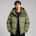 Jared | Men's Oversized Padded Puffer Jacket, Hooded Winter Coat | Animated Apparel