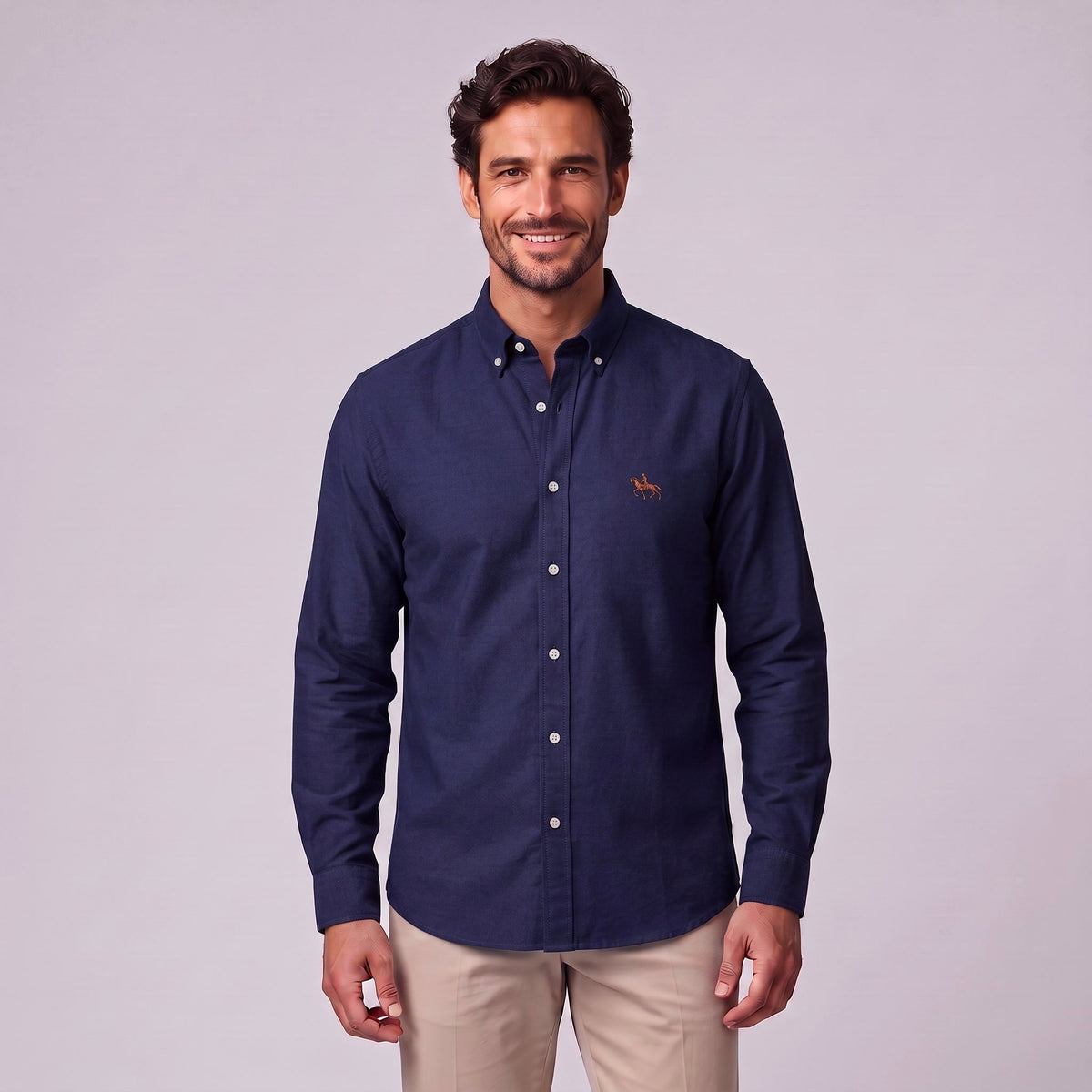 Matthew | Men's Long-Sleeve Shirt with Classic Collar, Button-Up Formal Shirt | Animated Apparel