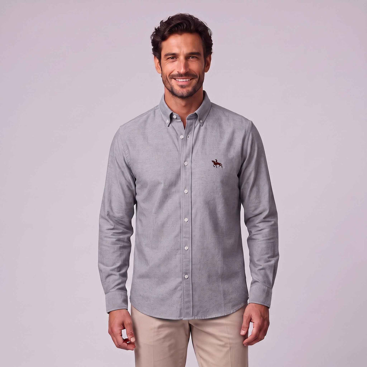 Matthew | Men's Long-Sleeve Shirt with Classic Collar, Button-Up Formal Shirt | Animated Apparel