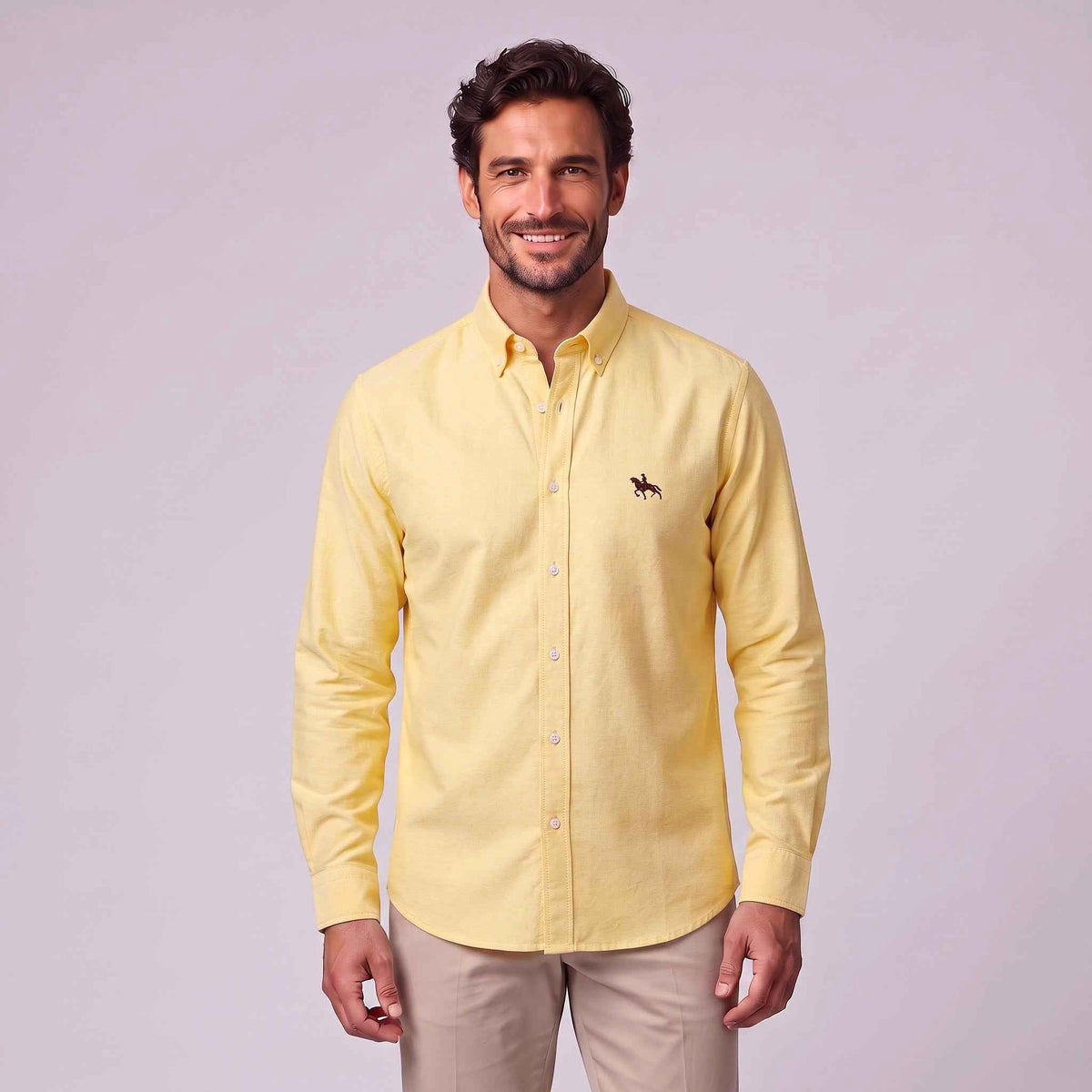 Matthew | Men's Long-Sleeve Shirt with Classic Collar, Button-Up Formal Shirt | Animated Apparel