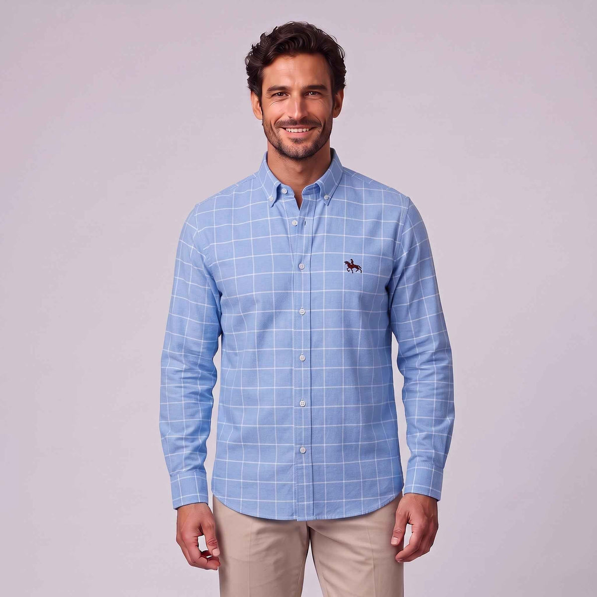 Matthew | Men's Long-Sleeve Shirt with Classic Collar, Button-Up Formal Shirt | Animated Apparel