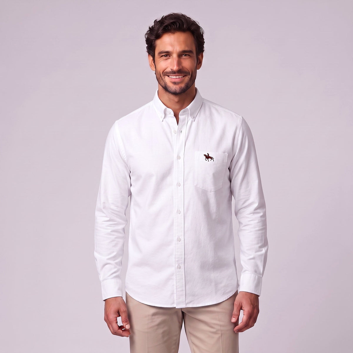 Matthew | Men's Long-Sleeve Shirt with Classic Collar, Button-Up Formal Shirt | Animated Apparel