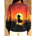 Jenna | Women's Halloween Graphic Crew-Neck Sweatshirt, Festive Graphic Sweater | Animated Apparel