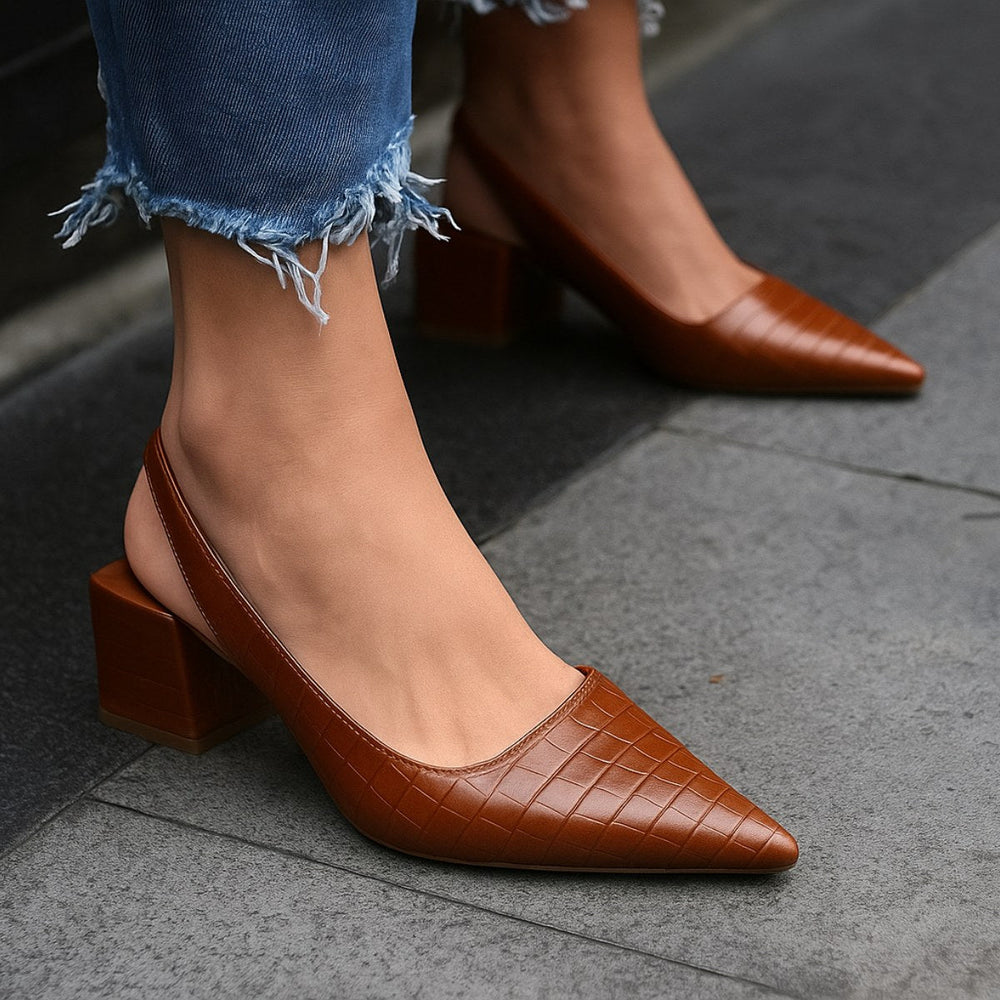 Jessica | Women's Comfortable Orthopedic Heels - Brown