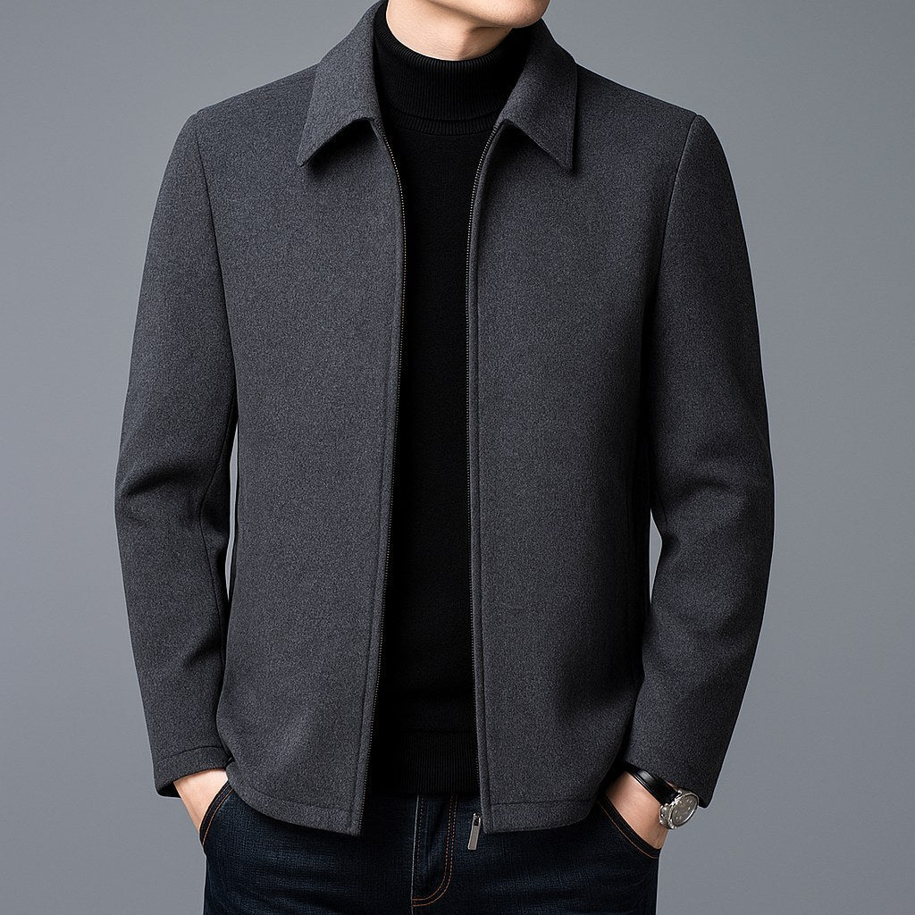 Jordan | Men's Wool Jacket, Tailored Autumn Jacket | Animated Apparel | Gray