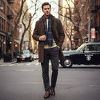 Jordan | Men's Wool Overcoat, Classic Wool Coat | Animated Apparel