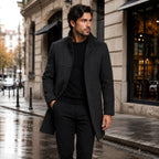 Jordan | Men's Wool Overcoat, Classic Wool Coat | Animated Apparel