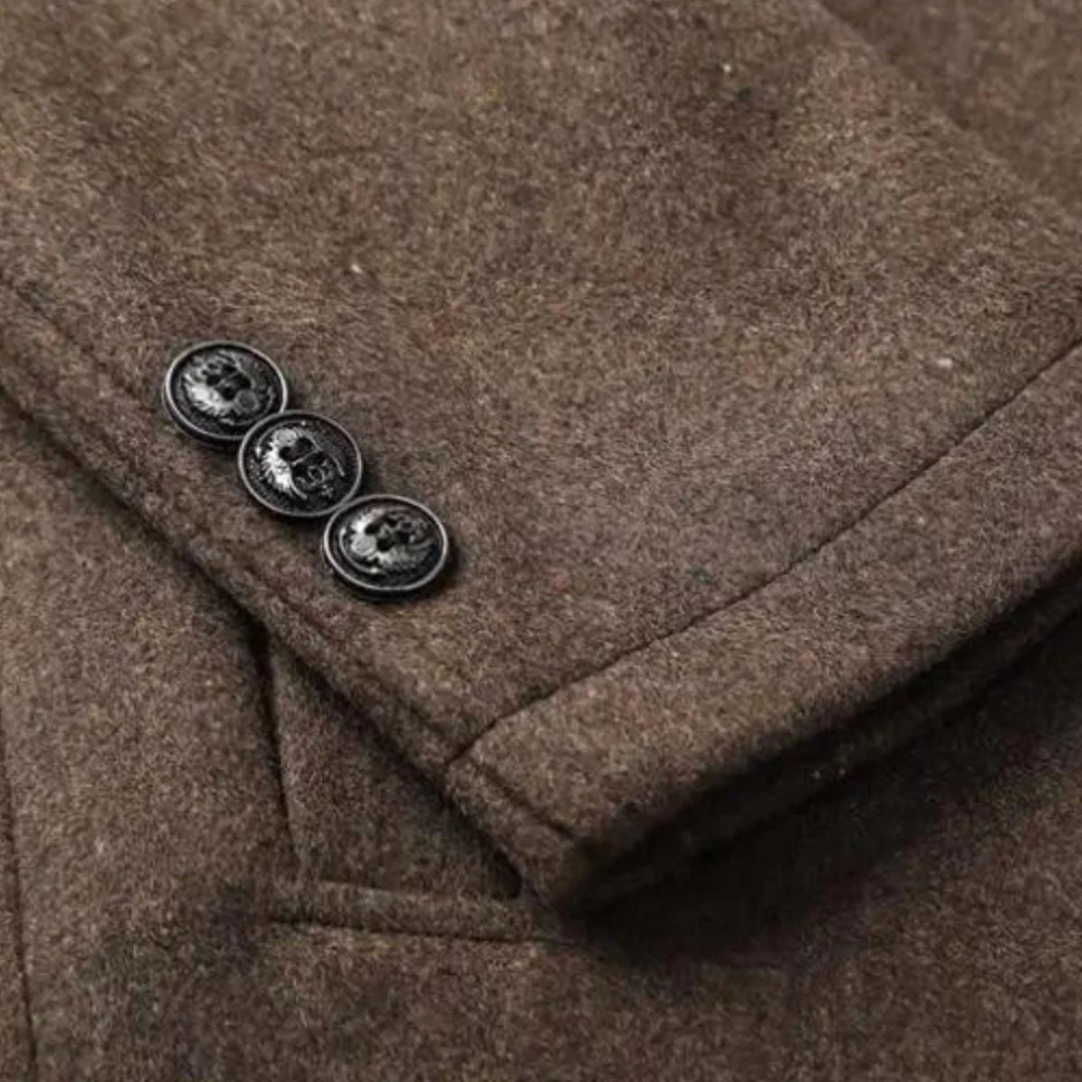 Jordan | Men's Wool Overcoat, Classic Wool Coat | Animated Apparel