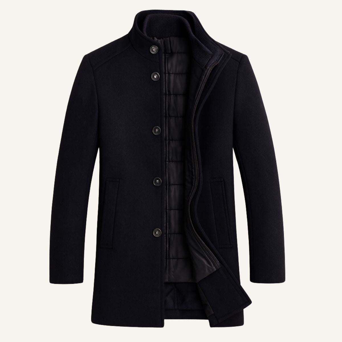 Jordan | Men's Wool Overcoat, Classic Wool Coat | Animated Apparel