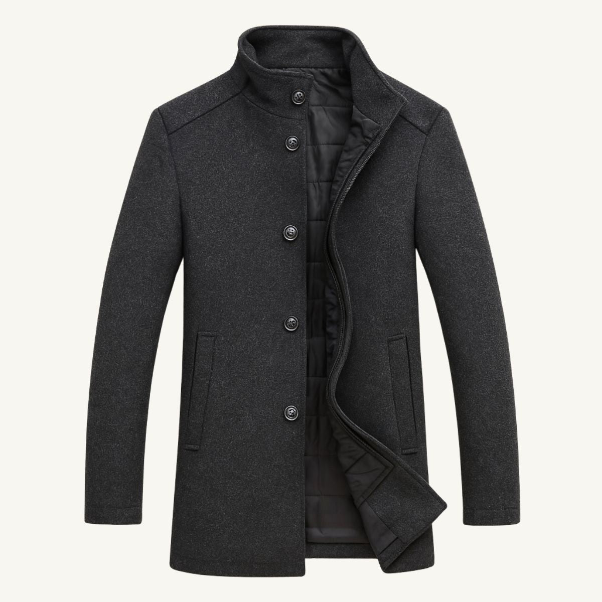 Jordan | Men's Wool Overcoat, Classic Wool Coat | Animated Apparel
